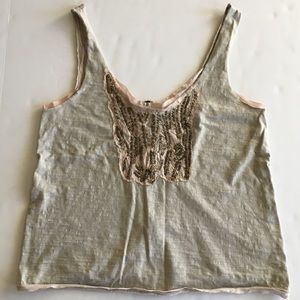 Kimchi Blue Small Cropped Tank Top Exposed Zipper